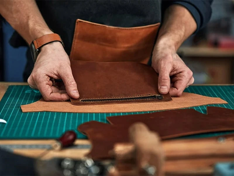 Handmade leather goods production