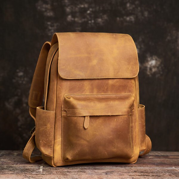 Mens Vintage Leather Backpack For Work 16 Mens Vintage Leather Backpack For Work - Image 16
