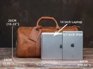 Vintage Brown leather Travel Bag 18