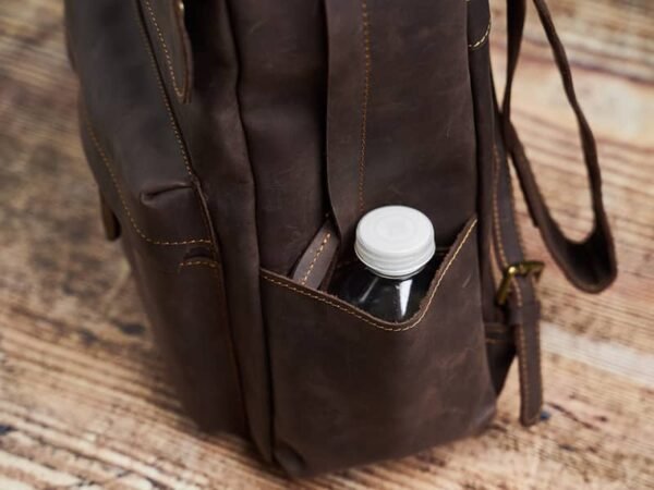 Mens Vintage Leather Backpack For Work 13 Mens Vintage Leather Backpack For Work - Image 13