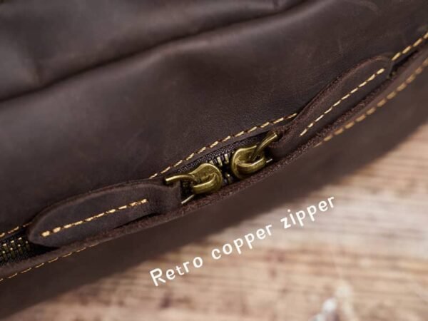 Mens Vintage Leather Backpack For Work 11 Mens Vintage Leather Backpack For Work - Image 11