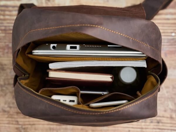 Mens Vintage Leather Backpack For Work 15 Mens Vintage Leather Backpack For Work - Image 15