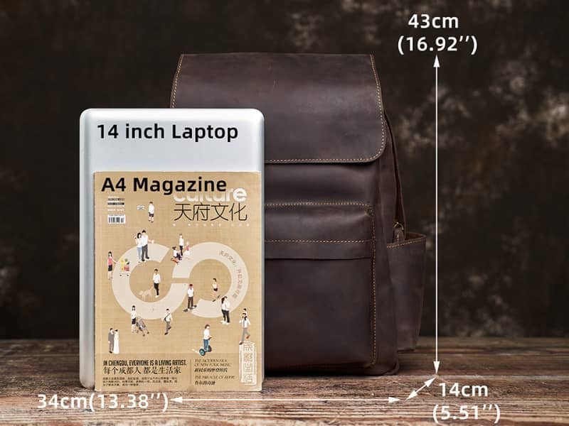 Mens Vintage Leather Backpack For Work 19 Vintage Coffee Leather Backpack Bag 18