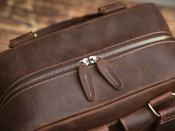 Vintage Large Leather Backpack | With Carry Handle - Image 12