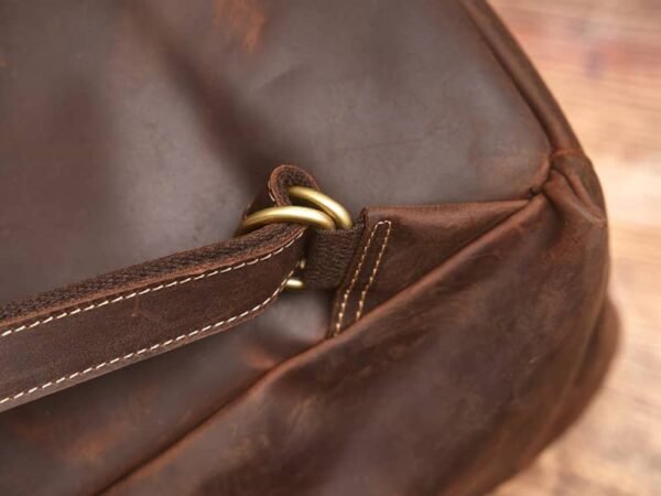 Vintage Large Leather Backpack | With Carry Handle - Image 13