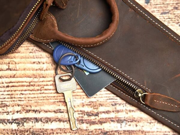 Leather Sling Bag l Large Chest Bag - Image 13