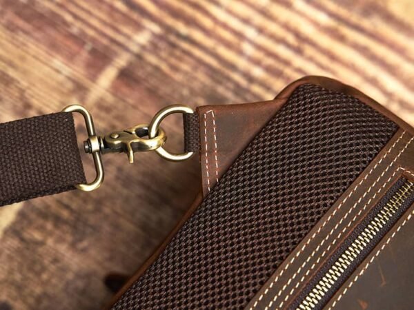 Leather Sling Bag l Large Chest Bag - Image 14