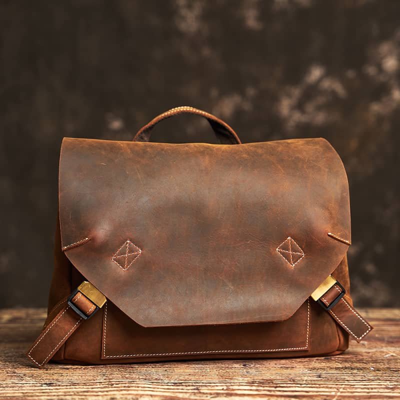 Vintage Leather Laptop Messenger Bag 1 Vintage Leather Laptop Messenger Bag