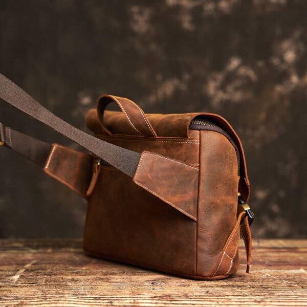 Vintage Leather Laptop Messenger Bag 8 Vintage Leather Laptop Messenger Bag - Image 8