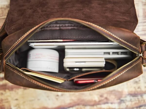 Small Messenger Bag Crossbody Leather For Men - Image 14
