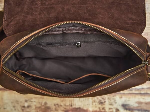 Small Messenger Bag Crossbody Leather For Men - Image 15