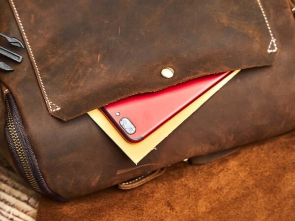 Vintage Leather Laptop Messenger Bag 13 Vintage Leather Laptop Messenger Bag - Image 13