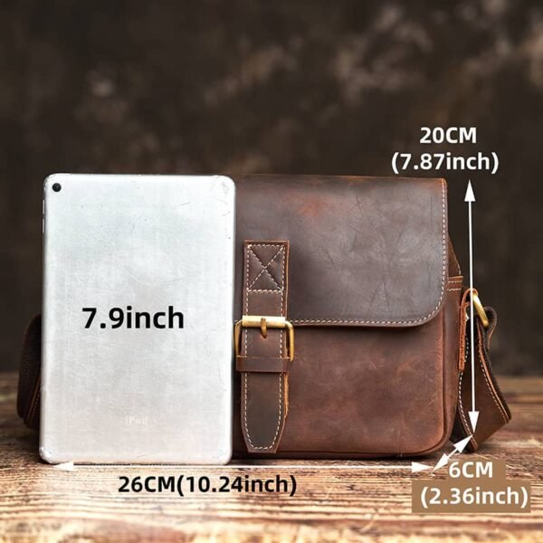 Small Messenger Bag Crossbody Leather For Men - Image 7