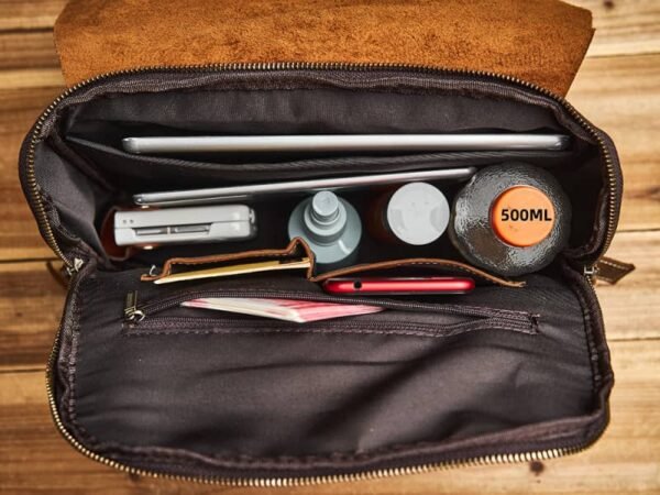 Vintage Leather Laptop Messenger Bag 15 Vintage Leather Laptop Messenger Bag - Image 15