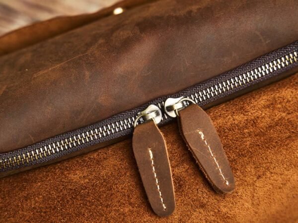 Vintage Leather Laptop Messenger Bag 11 Vintage Leather Laptop Messenger Bag - Image 11