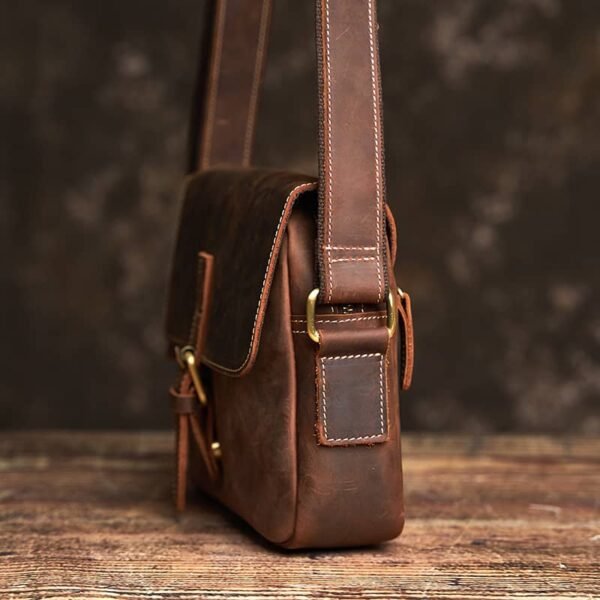 Small Messenger Bag Crossbody Leather For Men - Image 9