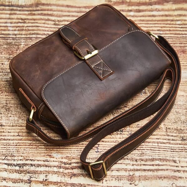 Small Messenger Bag Crossbody Leather For Men - Image 8