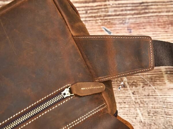 Vintage Leather Laptop Messenger Bag 12 Vintage Leather Laptop Messenger Bag - Image 12