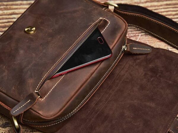 Small Messenger Bag Crossbody Leather For Men - Image 10