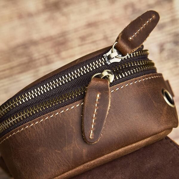 Vintage Leather Fanny Pack | Leather Mini Shoulder Bag 13 Vintage Leather Fanny Pack | Leather Mini Shoulder Bag - Image 13