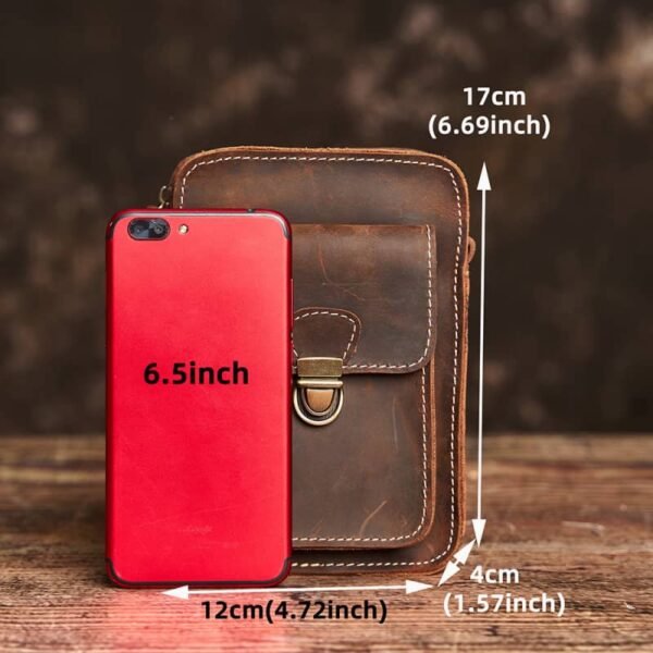 Vintage Leather Fanny Pack | Small Leather Shoulder Bag Supplier - Image 18