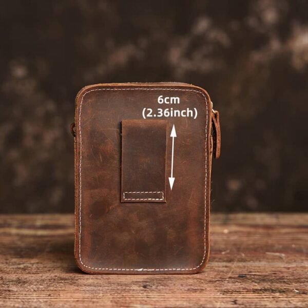 Vintage Leather Fanny Pack | Small Leather Shoulder Bag Supplier - Image 16