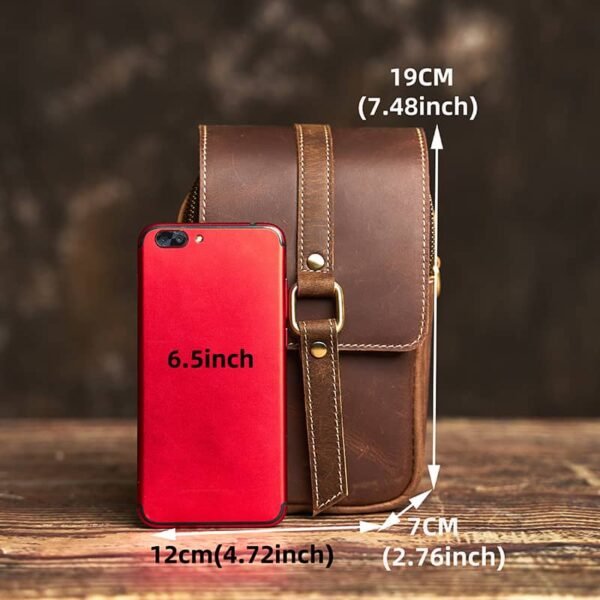 Vintage Leather Fanny Pack | Leather Mini Shoulder Bag 8 Vintage Leather Fanny Pack | Leather Mini Shoulder Bag - Image 8