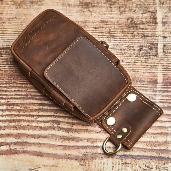 Vintage Leather Fanny Pack | With Flip-Top Cover 10 Vintage Leather Fanny Pack | With Flip-Top Cover - Image 10