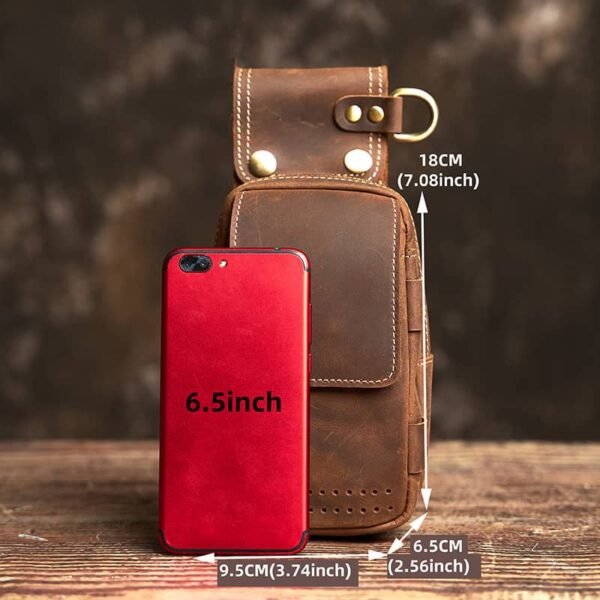 Vintage Leather Fanny Pack | With Flip-Top Cover 9 Vintage Leather Fanny Pack | With Flip-Top Cover - Image 9