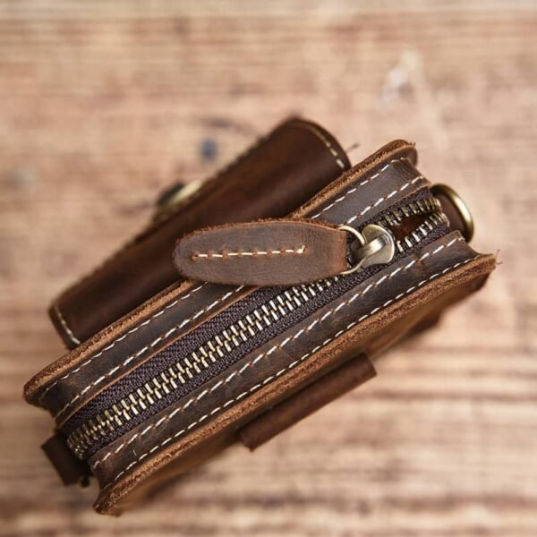 Vintage Leather Fanny Pack | Small Leather Shoulder Bag Supplier - Image 9