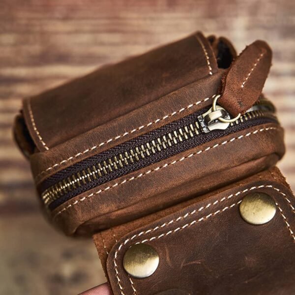 Vintage Leather Fanny Pack | With Flip-Top Cover 14 Vintage Leather Fanny Pack | With Flip-Top Cover - Image 14