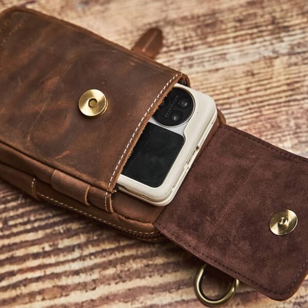 Vintage Leather Fanny Pack | With Flip-Top Cover 12 Vintage Leather Fanny Pack | With Flip-Top Cover - Image 12