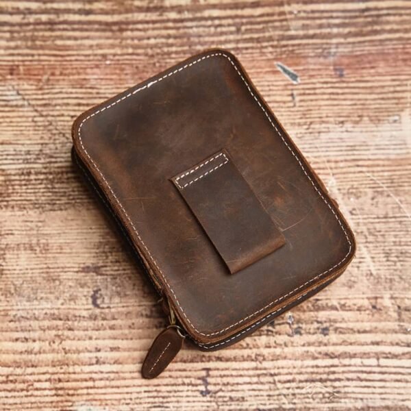 Vintage Leather Fanny Pack | Small Leather Shoulder Bag Supplier - Image 7