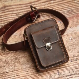 Vintage Leather Fanny Pack | Small Leather Shoulder Bag Supplier