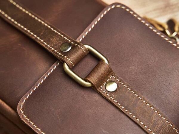 Vintage Leather Fanny Pack | Leather Mini Shoulder Bag 12 Vintage Leather Fanny Pack | Leather Mini Shoulder Bag - Image 12