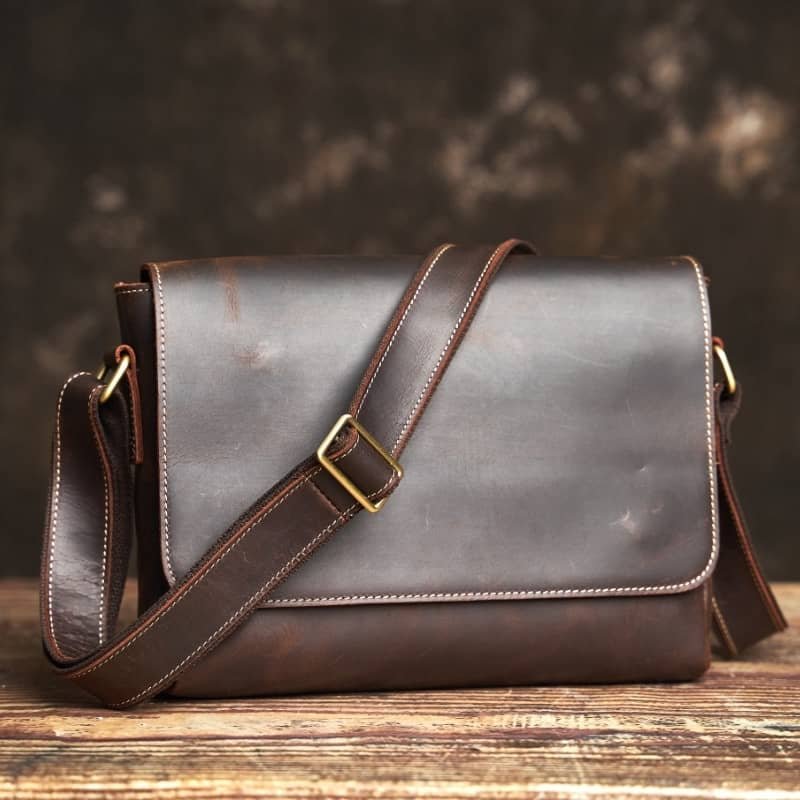 Vintage Leather Messenger Bag | Handmade Leather Shoulder Bag 1 Vintage Leather Messenger Bag | Handmade Leather Shoulder Bag