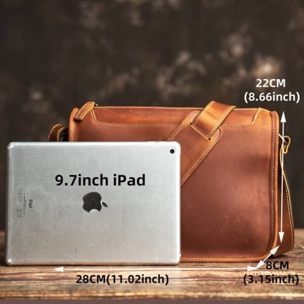 Handmade Leather Messenger Bag | Leather Shoulder Bag 5 Handmade Leather Messenger Bag | Leather Shoulder Bag - Image 5