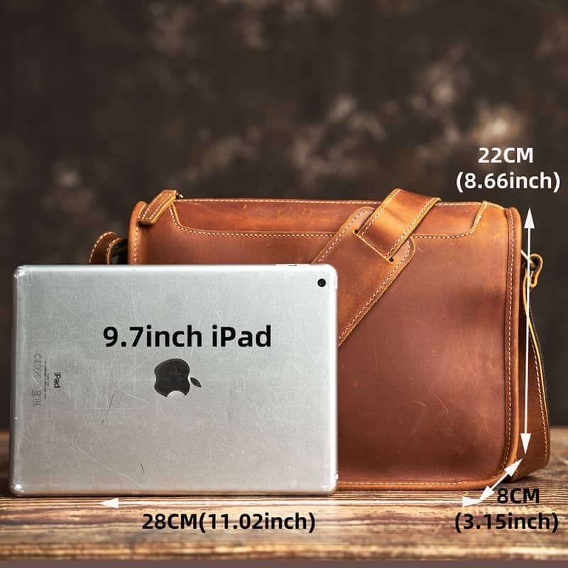 Handmade Leather Messenger Bag | Leather Shoulder Bag 16 Vintage leather shoulder bag 2 24