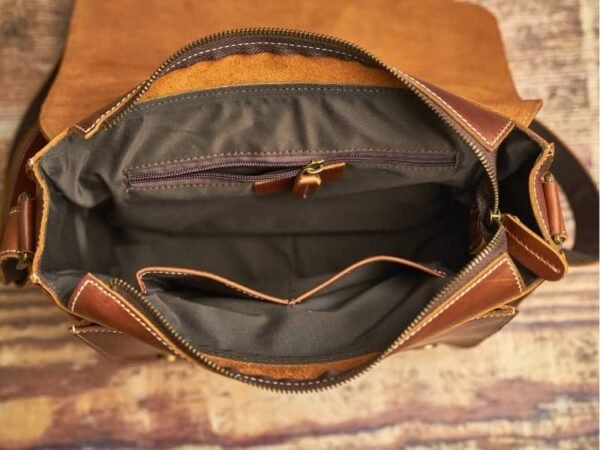 Men's Leather Messenger Bag |Leather Bags Supplier - Image 12