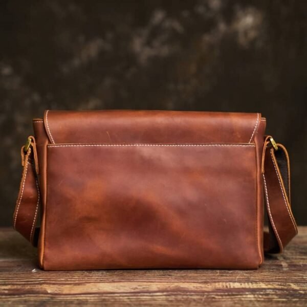 Vintage Leather Messenger Bag | Handmade Leather Shoulder Bag 16 Vintage Leather Messenger Bag | Handmade Leather Shoulder Bag - Image 16