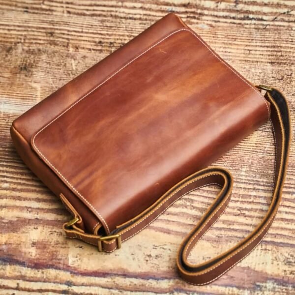 Vintage Leather Messenger Bag | Handmade Leather Shoulder Bag 17 Vintage Leather Messenger Bag | Handmade Leather Shoulder Bag - Image 17