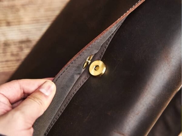 Vintage Leather Messenger Bag | Handmade Leather Shoulder Bag 11 Vintage Leather Messenger Bag | Handmade Leather Shoulder Bag - Image 11