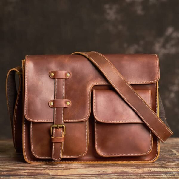 Handmade Leather Messenger Bag |Men's Leather Bags Supplier 8 Handmade Leather Messenger Bag |Men's Leather Bags Supplier - Image 8