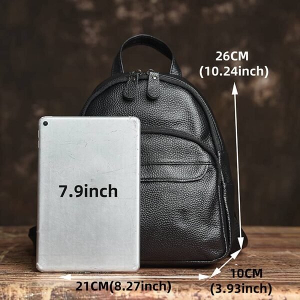 Vintage Mini Leather Backpack - Image 8