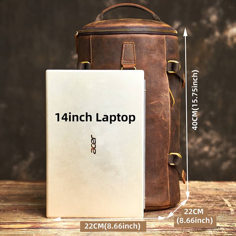 vintage leather backpack bag 10 15