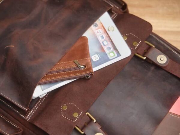 Vintage Large Leather Backpack | Handmade Leather Backpack 15 Vintage Large Leather Backpack | Handmade Leather Backpack - Image 15