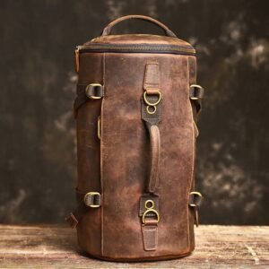 Vintage Large Leather Backpack | Multifunctional
