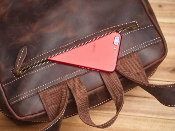 Vintage Large Leather Backpack | Handmade Leather Backpack 14 Vintage Large Leather Backpack | Handmade Leather Backpack - Image 14