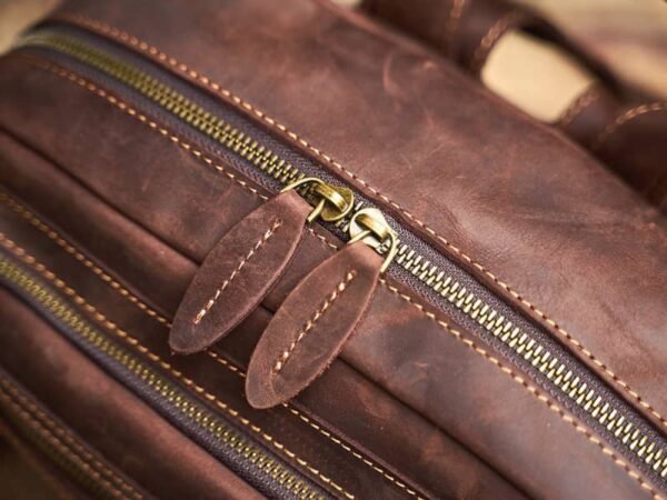 Vintage Leather Backpack Laptop for Men | Classic Backpack - Image 8