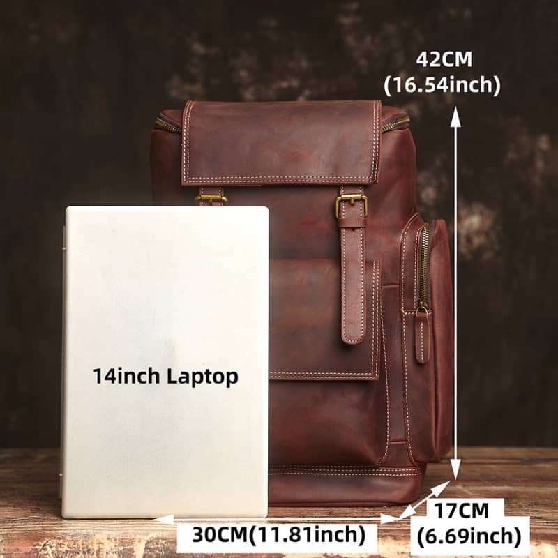 Vintage Large Leather Backpack 22 vintage leather backpack bag 12 2